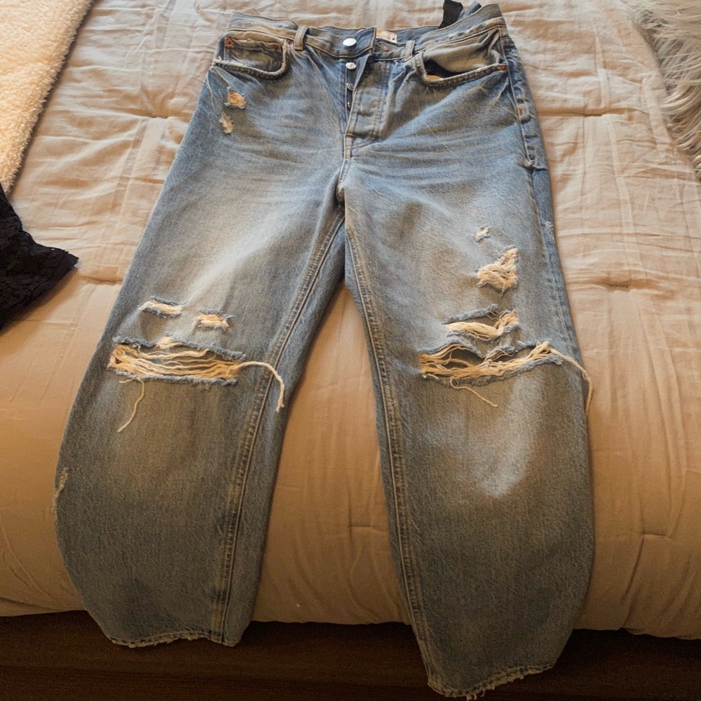 Zara Distressed Blue Jeans